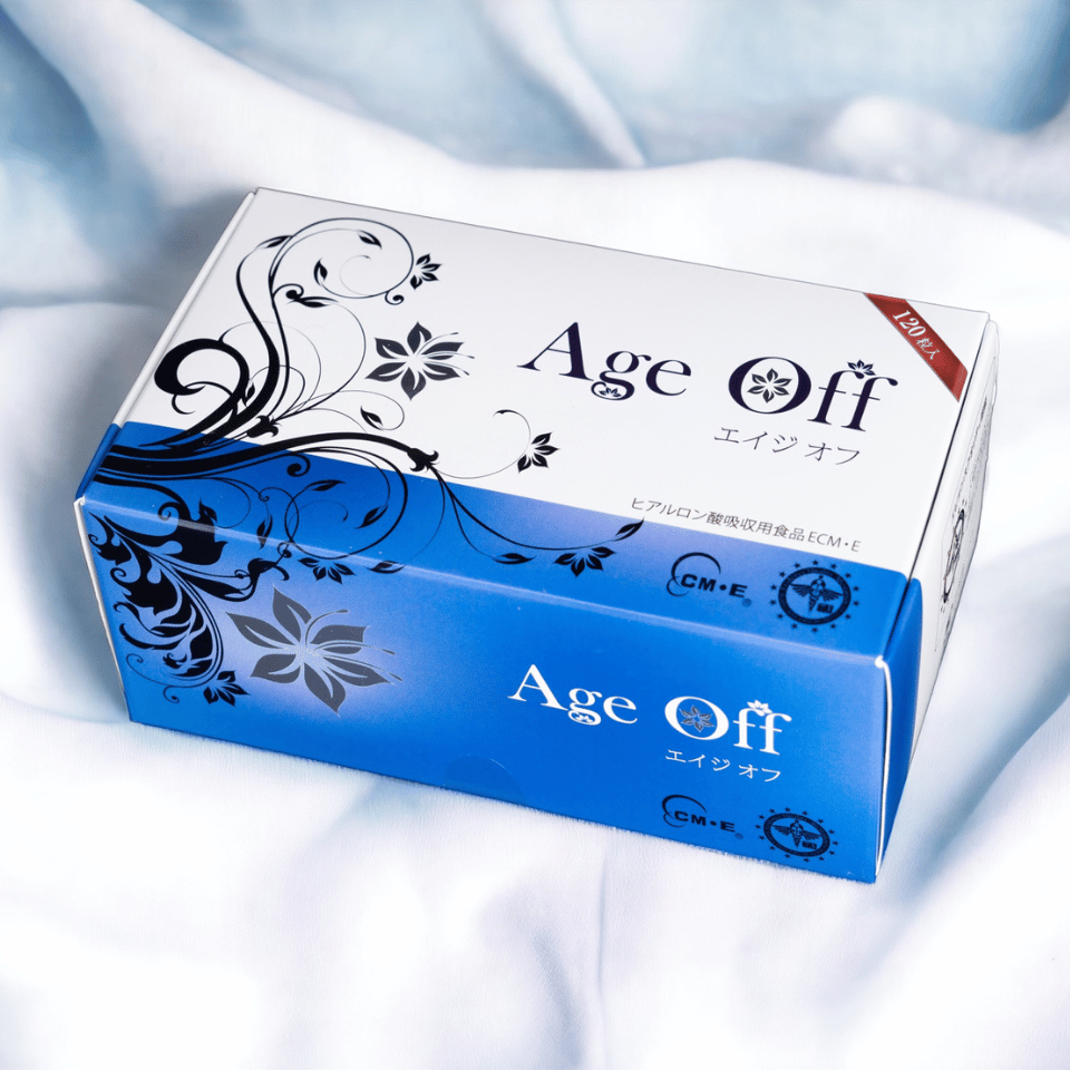 Age Off(120粒)「飲むエステ」 ヒアルロン酸 ECM-Eを中心に、真珠パウダー、プラセンタ、サフラン、コラーゲン、セラミド含有米抽出物を配合した美容サプリ