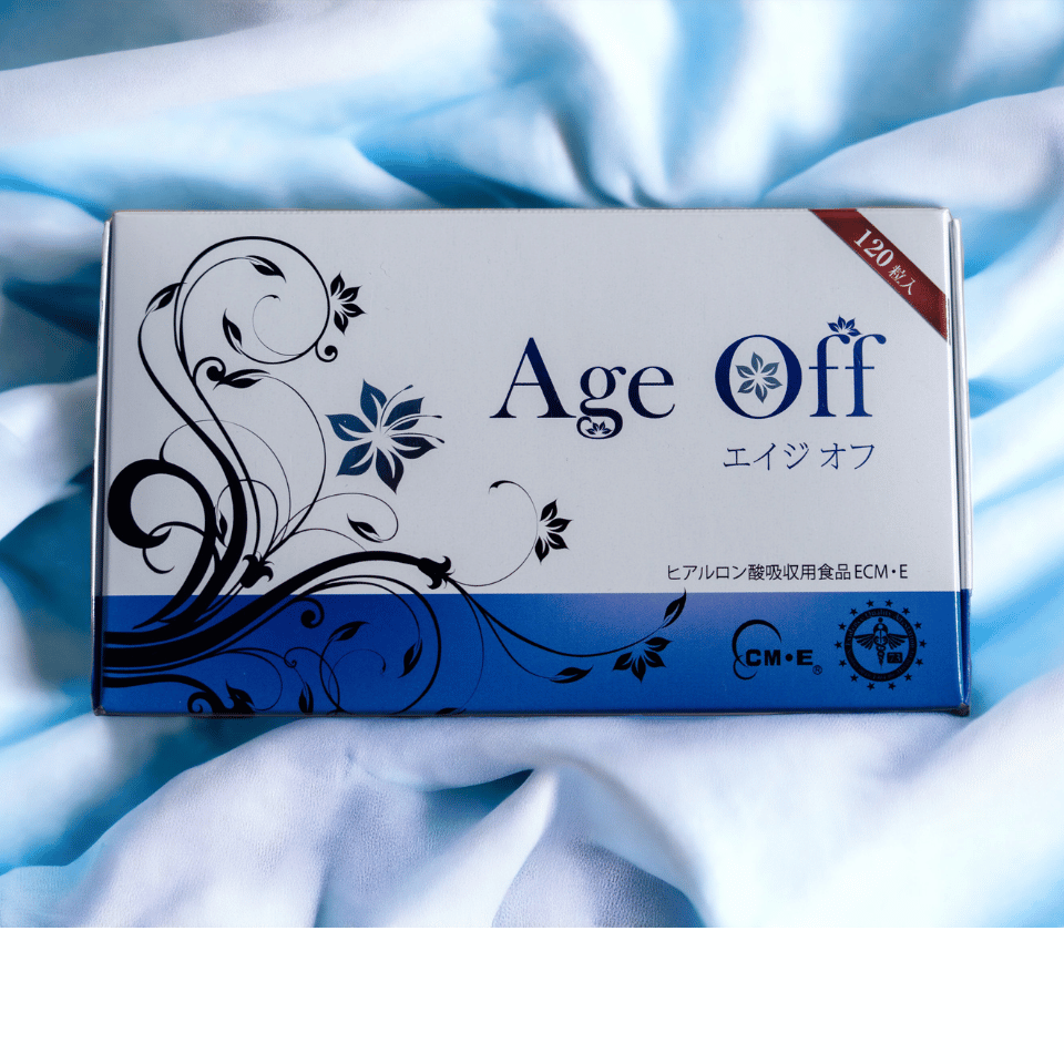 Age Off(120粒)「飲むエステ」 ヒアルロン酸 ECM-Eを中心に、真珠パウダー、プラセンタ、サフラン、コラーゲン、セラミド含有米抽出物を配合した美容サプリ