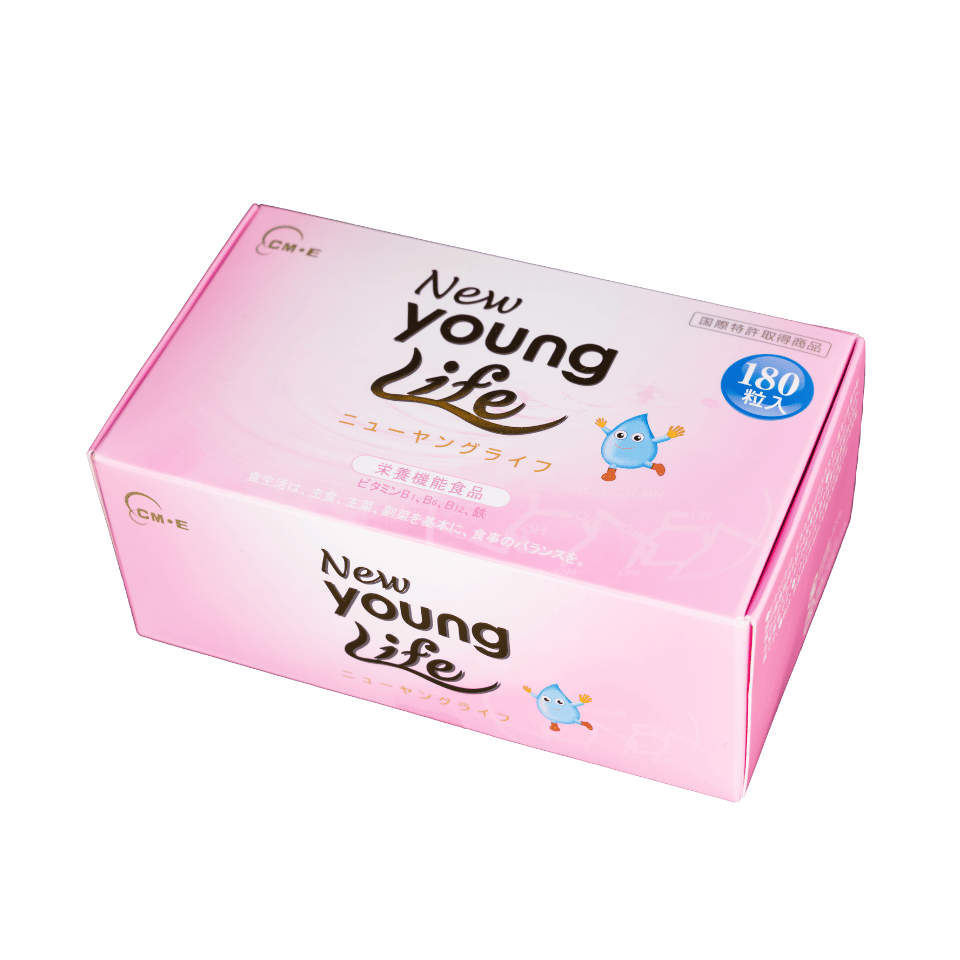 New young Life(180粒) ヒアルロン酸 ECM-E、N-アセチルグルコサミン配合 シニア向け栄養機能食品歩く、立つ、座るなど年齢とともに衰えていく力が気になる方におすすめ