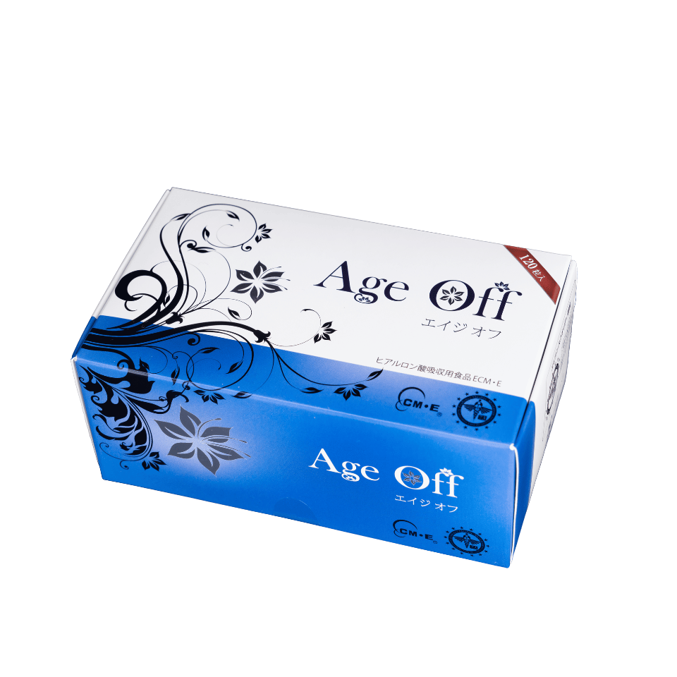 Age Off（120粒）「飲むエステ」　ヒアルロン酸 ECM-Eを中心に、真珠パウダー、プラセンタ、サフラン、コラーゲン、セラミド含有米抽出物を配合した美容サプリ